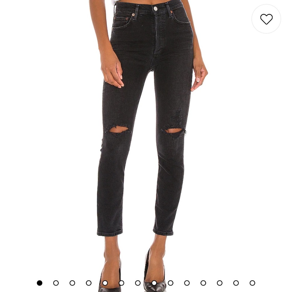 Agolde black high rise jeans